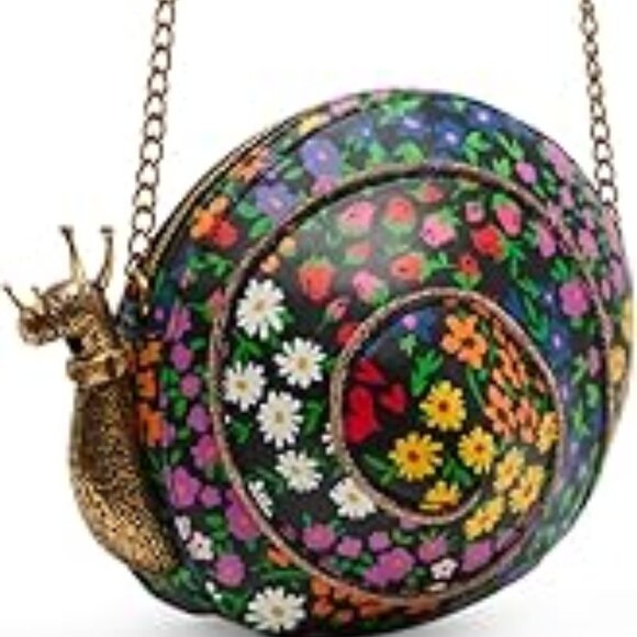 Betsey Johnson Kitsch Snailed It Secret Garden Floral Crossbody Bag NWT - Picture 5 of 11